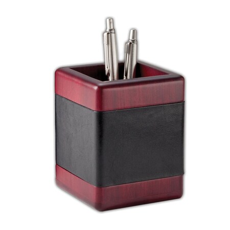 Dacasso Rosewood & Leather Pencil Cup AG-8010